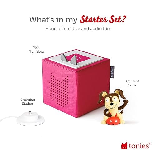 Toniebox 1 Audio Player Starter Set with Playtime Puppy - Listen, Learn, and Play with One Huggable Little Box - Pink thumbnail 5