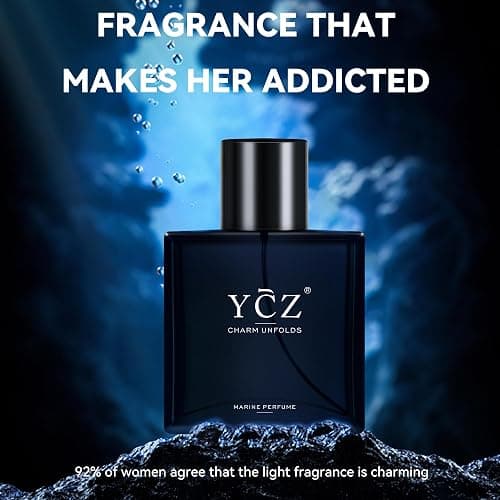 Ycz Charm Unfolds Marine Perfume for Men, 1.7 oz. Long Lasting Eau De Parfum Cologne For Men, Oriental Woody Fragrance - Ideal Special Occasions, Making it the Ideal gentlemen’s Gift (2-Pack). thumbnail 5