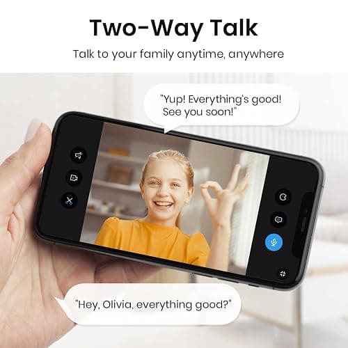 aosu 2K Security Camera Indoor, Baby Monitor Pet Camera One-Touch Call, Smart Motion Tracking, IR Night Vision, Compatible with Alexa, 2 Pack thumbnail 7