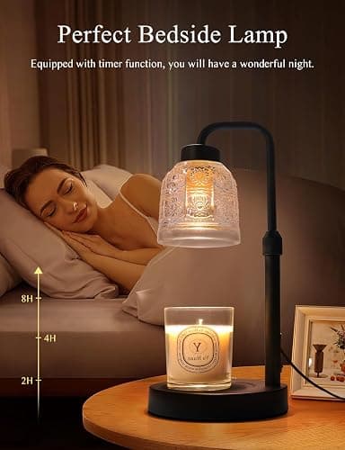 Yohonk Candle Warmer Lamp with Timer Dimmable, Adjustable Lamp Candle Warmer, Birthday Gifts for Women Mom, Wax Warmer Lamp for Scented Jar, House Warming Gifts New Home Decor thumbnail 4