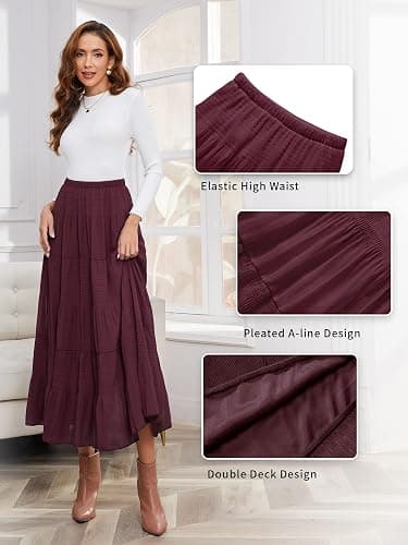 NASHALYLY Maxi Skirts, Chiffon, A-Line thumbnail 5