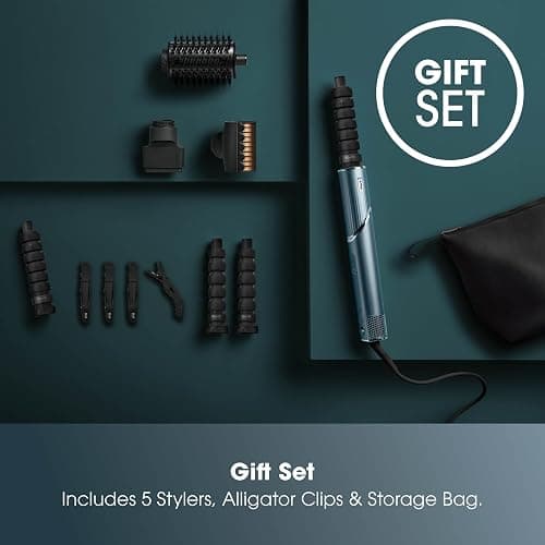 Shark FlexStyle 5-in-1 Air Styler & Hair Dryer, Auto-Wrap Curlers, FrizzFighter Finishing Tool, Oval Brush, Concentrator, Clips & Storage Bag, No Heat Damage HD456TLUK thumbnail 2