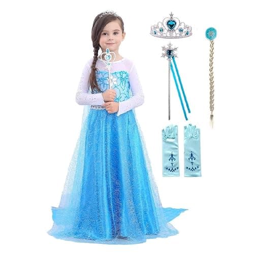 Familycrazy Princess Costume Princess Dresses for Girls Dress up Fancy Halloween Christmas for Toddler - Image 1