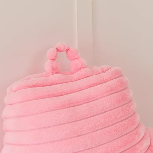 Yaoshuho Large Reading Pillow for Adults, Back Support Pillow for Sitting Up in Bed with Arms, Couch for Lounging Bedrest, Pink thumbnail 7