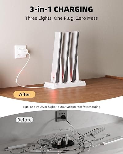 EZVALO 6-Pack Under Cabinet Lighting with Charging Station, 2000mAh Rechargeable Wireless Motion Sensor Lights, 3 Color Temps, Dimmable, Timer, Magnetic, with Remote Control for Kitchen, Closet, Stair thumbnail 5