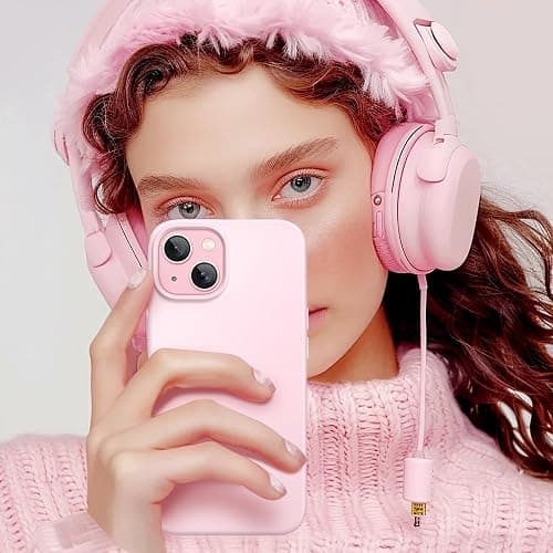 GolbinBox Magnetic for iPhone 15 Case, Compatible with MagSafe, [Soft Anti-Scratch Microfiber Lining], Slim Liquid Silicone Shockproof Protective Phone Case for iPhone 15 6.1 inch, Chalk Pink thumbnail 7
