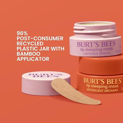 Burt’s Bees Lavender Vanilla Lip Sleeping Mask, With Hyaluronic Acid and Squalane Moisturizer To Instantly Hydrate Lips, Overnight Mask and Treatment, 0.45 oz. thumbnail 5