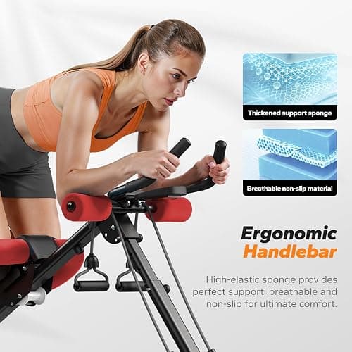 MERACH Ab Machine, Ab Workout Equipment, Adjustable Ab Trainer Machine for Abs Workout at Home Gym, Foldable, Knee Protection, Abdominal Trainer for Stomach Workout thumbnail 6