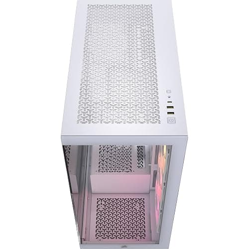 CORSAIR 3500X ARGB Mid-Tower ATX PC Case – Panoramic Tempered Glass – Reverse Connection Motherboard Compatible – 3X CORSAIR RS120 ARGB Fans Included – White thumbnail 3