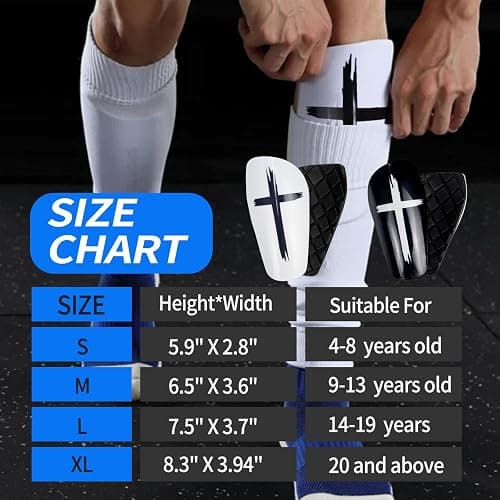 TOMIYO Shin Guards Soccer Kids Youth Adults, Child Calf Protective Gear for 4-6 Years Old Shin Pad with Soccer Socks thumbnail 3