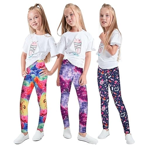LUOUSE Girls' Printed Leggings