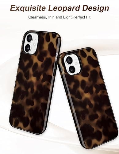 Jusy Compatible with MagSafe Brown Tortoise Shell Print Phone Case for iPhone 11, Amber Trendy Luxury Magnetic Soft TPU and Hard PC Protective Phone Cover for Women Girls - Tortoise Shell thumbnail 2