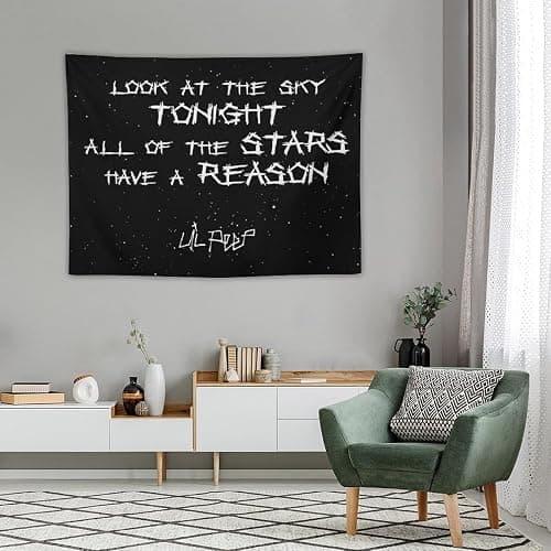 Lil Peep Tapestries Love Rapper Tapestry 3x5 ft Wall Hanging Room Art Home Decoration Gift Bedroom Decor Living Room Door Curtain Balcony thumbnail 2