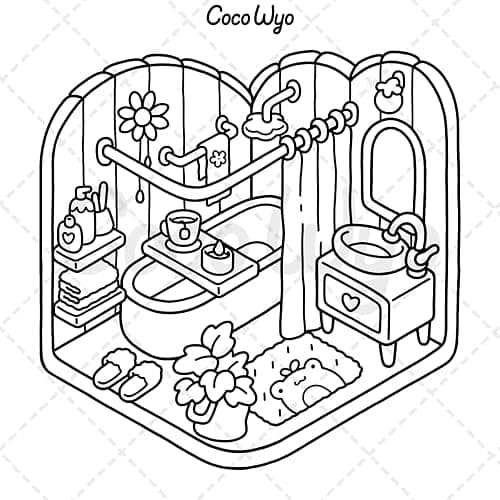 Little Corner: Coloring Book for Adults and Teens, Super Cute Designs of Cozy, Hygge Spaces for Relaxation (Cozy Spaces Coloring) thumbnail 3