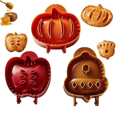 3PCS Mini Hand Pie Molds - Christmas Hand Maker & Dough Presser for Holiday Baking, Perfect Kitchen Tools Accessories for Hand Pies, Pierogi, Ravioli, Calzone & Empanada - Image 1