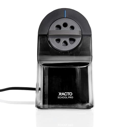 X-ACTO Pencil Sharpener, School Pro Electric Pencil Sharpener, With Six Size Dial, XL Shavings Bin, Black, 1 Count - Heavy Duty, Teacher and School Supplies thumbnail 7