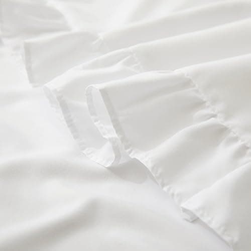 KKJIAF Ruffle Pillow Cases Standard Size Set of 2, Ruffled Pillow Covers with Envelope Closure, Wrinkle Resistant Pillowcases 20" x 26", Ruffled Pillow Shams, White thumbnail 6