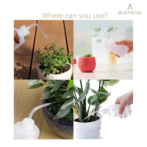 BEADNOVA Squeeze Bottle Plant Watering Bottle 250ml 8oz Small Wash Bottle Squeeze Plastic Small Watering Can for Indoor Plants Succulent Watering Can (1pc) thumbnail 4