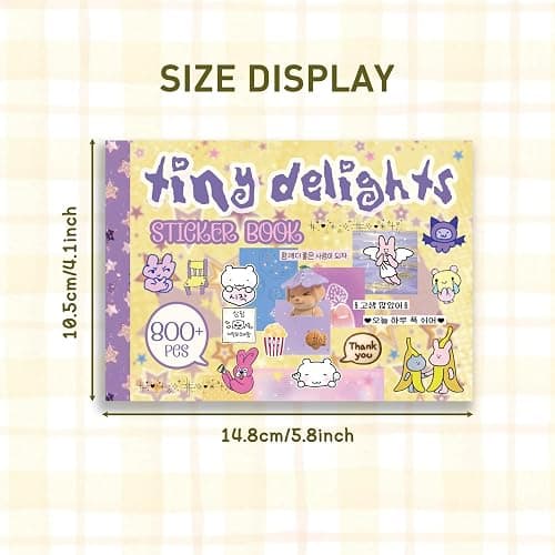 PRSTINCOL Japanese Manga Style Sticker Book with 30 Sheets of Die Cut Stickers, Over 1200 Pieces for DIY Journaling and Scrapbooking thumbnail 3