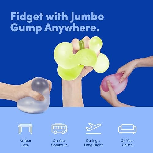 Speks Jumbo Gump Stress Balls | Ultra Soft Squishy Fidget Toy for Adults & Teens | Stress Relief & Desk Toy | Dew thumbnail 5