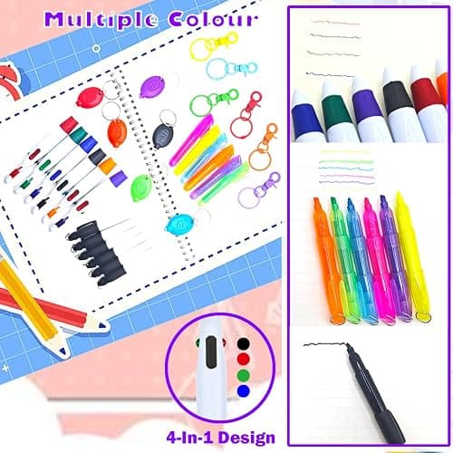Daemson Nurse Pen Set, Badge Reel Pen Include Highlighter, Permanent Marker, LED Keychain Flashlight, Ballpoint Pen, and Nursing Keychain Clip (Purple) thumbnail 6