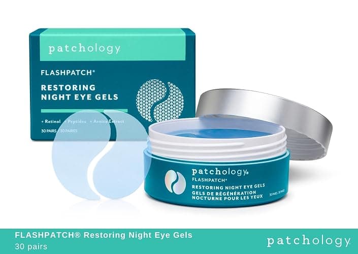 Patchology Restoring Eye Gel Patches with Retinol & Collagen - Eye Masks for Dark Circles, Puffy Eyes & Wrinkles - Anti-Aging Overnight Eye Pads Set - Brighten Skin Care for Eye Bags (30 Pairs) thumbnail 8