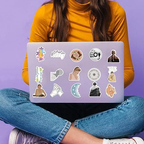 Taylor Swift Lyrics Stickers Pack – 150pcs Aesthetic Vinyl Decals Inspired by Albums & Quotes – Waterproof Stickers for Laptop, Water Bottle, Scrapbook, Phone – Swiftie Merch Gift thumbnail 2
