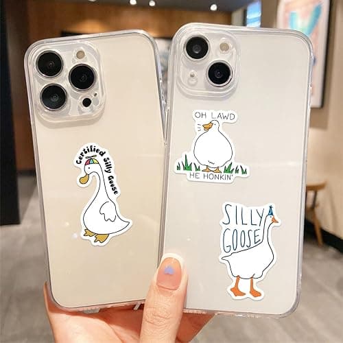 Funny Goose Stickers for Water Bottle, ZLWSD Cute Cartoon Goose Vinyl Decals for Kids Teens Adults, 50Pcs Animals Waterproof Labels Sticker for Graffiti Cups Guitar Luggage Scrapbook thumbnail 2