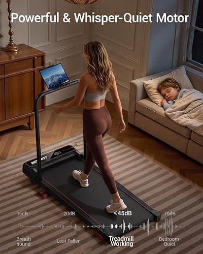 Walking Pad Treadmill with Handle Bar & Vibration Plate | 15% Incline, Compact, 3 Vibration Models, 3.0HP Motor, 265LBS, Remote Control & LED Screen thumbnail 6