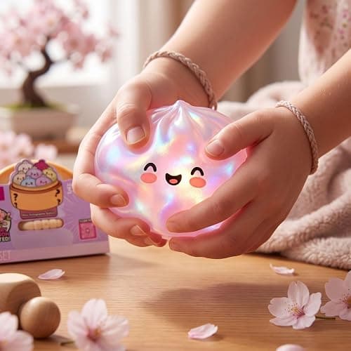 Stress Relief Squishy, Random 1 of 7 Color, Squeeze Party Favor Gifts | Random 1 of 7 Color, Mystery Cherry Blossom Scented Edition, Stress Relief Sensory for Holiday Gifts Party Favors thumbnail 5