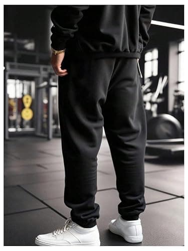 SHENHE Men's Gothic Graphic Jogger Sweatpants Drawstring Waist Workout Casual Track Pants thumbnail 3