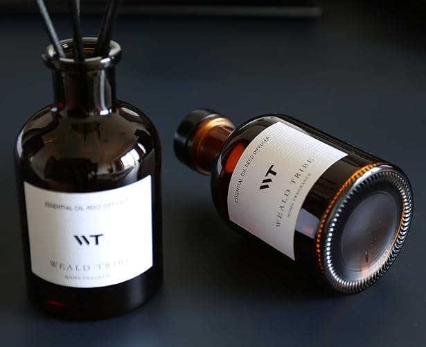 WEALD TRIBE Reed Diffuser Set for Bathroom Air Fresheners, Oil Diffuser Sticks | White Jasmine Scent 4.0 fl oz Home Fragrance with Sticks Defusers | House Bedroom Office Shelf Decor thumbnail 2