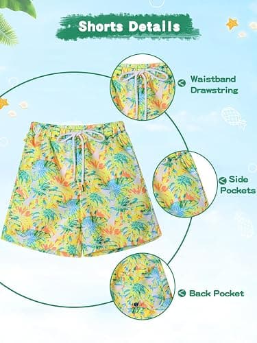Valcatch Boys Swim Set with Long Sleeve Rash Guard and Swim Trunks Kids Youths Two Pieces Bathing Suit UPF 50+ Swimwear thumbnail 5
