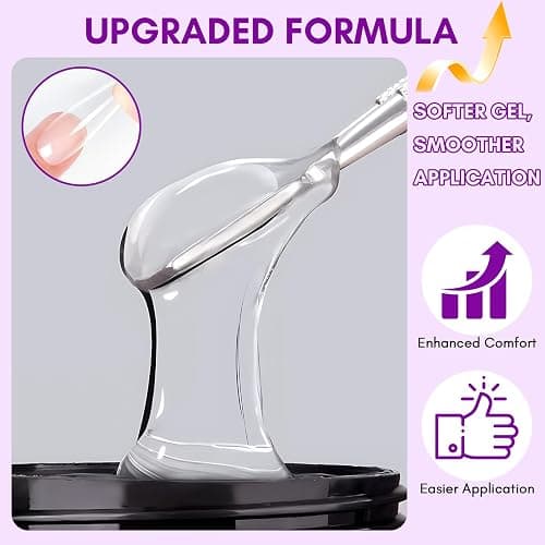 Makartt Solid Nail Glue Gel: Extra Strong Gel Nail Glue for Press On Nails & Fake Tips Long-Lasting Strong Adhesion Nails Glue for Acrylic Nails Clear 3D Gels for Nail Art Home Salon UV Light Cured thumbnail 2