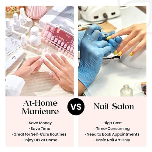 Beetles X Press Plus On Nails Kit-Short Square French Tip Press On Nails Kit with 150Pcs Pink French Nail Tips Nail Glue & Remover Builder Top Coat Nail Lamp,All-in-One DIY Fake Nails Gift for Women thumbnail 8