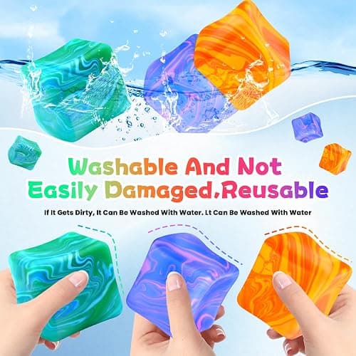 3PCS Stress Balls for Adults Kids, Squishy Color Doh Cube Fidget Toys, Sensory Balls Squeeze Hand Exercise Stress Ball Toys for Relax, Anxiety, Stress, Stocking Fillers for Teenage Girls thumbnail 3