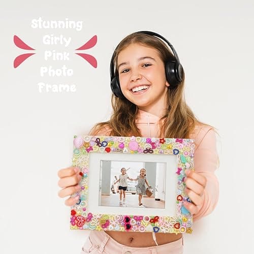 LEJITEKK DIY Picture Frame Craft Kit for Kids - Crafts for Girls 8-12, Tween Girls Gifts 10-12, Mosaic Kids Arts and Crafts Ages 6-8 thumbnail 6