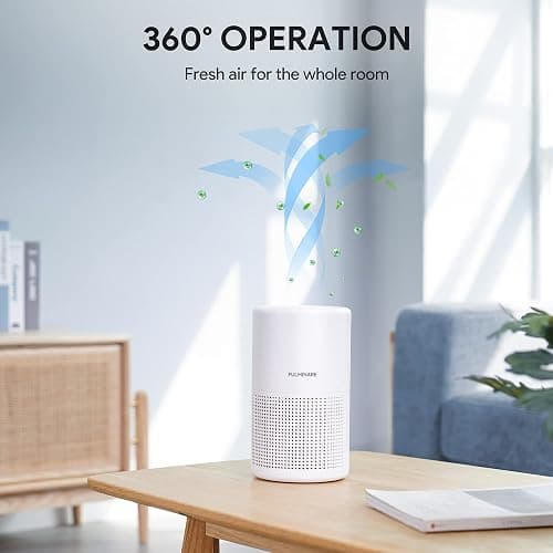 Air Purifiers for Bedroom, FULMINARE H13 True HEPA Filter | Remove Pet Hair, Smoke, Odors，Quiet Air Cleaner With Night Light, Portable Small Air Purifier for Home, Office, Living Room thumbnail 4