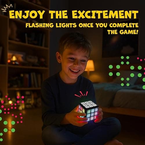 Winning Fingers Flashing Cube Electronic Memory and Brain Game - 4-in-1 Handheld Stem Toys for Kids - Cool Gadgets, Games for Boys and Girls - Fun Family Game for Kids Ages 6-12 - Educational Gift Toy thumbnail 4