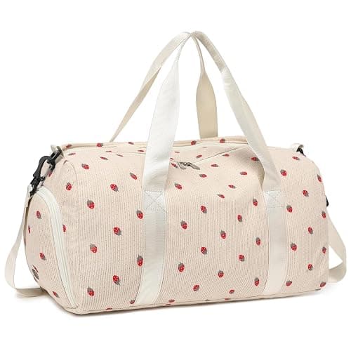 BLUBOON Duffle Bag Girls Kids Cute Gym Bag with Shoes Compartment & Wet Separation Waterproof Sports Overnight Travel Bag - Image 1