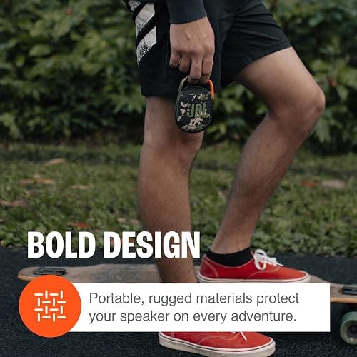 JBL Clip 4 - Portable Mini Bluetooth Speaker, big audio and punchy bass, integrated carabiner, IP67 waterproof and dustproof, 10 hours of playtime, speaker for home, outdoor and travel (Black) thumbnail 7