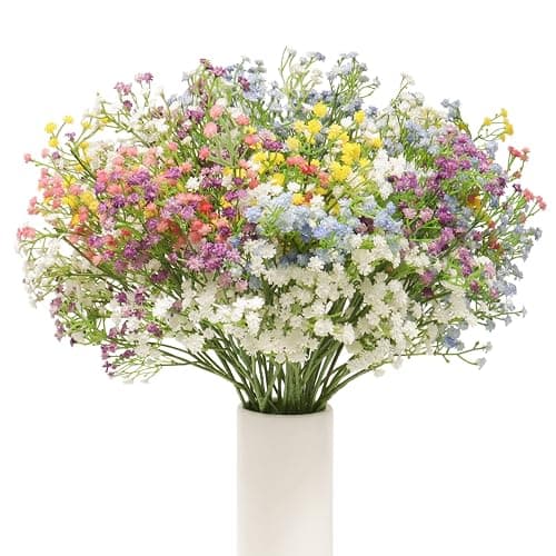 DEEMEI 15 PCS Babys Breath Artificial Flowers Fake Babys Breath Flowers Artificial Bulk Gypsophila Bouquets Real Touch Faux Flowers for Wedding Floral Arrangement Party Home Decoration - Image 1