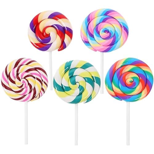 NUOBESTY 5pcs Simulation Lollipop Toys for Photography Props Diy Decorations Mobile Phone Case Craft - Image 1