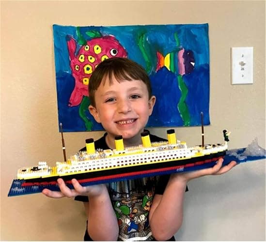BIDIUTOY Titanic Ship Model Building Block Set, 3D Puzzle Sets DIY Educational Toys, Bricks Toy, with 1860Pcs Micro Mini Blocks, Ideal Gift for Kids and Adults thumbnail 2