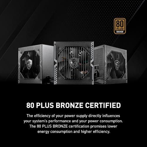 MSI MAG A650BN, Non-Modular Compact 650W Power Supply, 80+ Bronze, Low-Noise Fan, Active PFC Design, 5 Year Warranty thumbnail 3