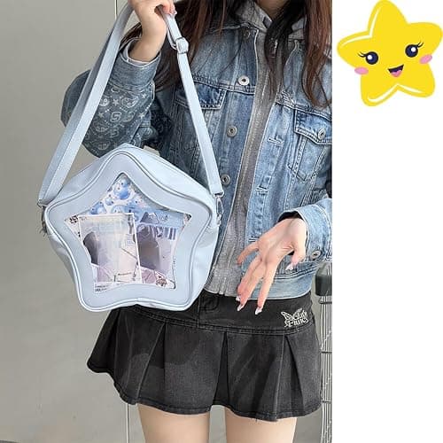 semmoi Ita Bag, Kawaii Star-Shaped Backpack – Large Capacity, Waterproof, Lightweight, Cross-body Bag (Yellow) thumbnail 5