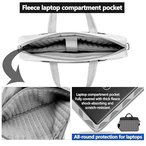 VODIU 14 15.6 16 inch Laptop Case, Basics Laptop Bag with Compartment, Carrying Briefcase Messenger Bag with Strap,Pocket thumbnail 4