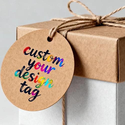 Custom Brown Kraft Paper Tags,Personalized Your Logo and Text Price Hang Tags for Clothes Gift Jewelry Handmade Business Wedding Birthday Favors thumbnail 5