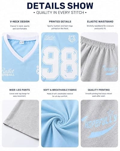 Afsmlys Tween Girls Clothes Short Sleeve Graphic T-Shirt Top + Cargo Pants 2pcs Outfit Set, Size 7-15Years thumbnail 6