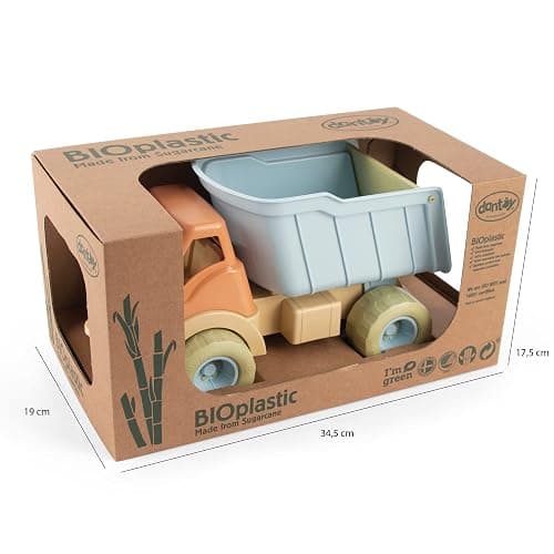Dantoys BIO Kids’ Big Dump Truck, Green Sugarcane Bioplastic Toy, Indoor & Outdoor Play, Safe Rounded Edges, Role Play, Sensory Exploration with Sand & Water, Motor Skills, Made in Denmark, Ages 2+ thumbnail 3